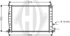 Diederichs DCM2055 - Радиатор, охлаждение двигателя autospares.lv