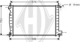 Diederichs DCM2058 - Радиатор, охлаждение двигателя autospares.lv