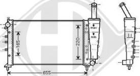 Diederichs DCM2013 - Радиатор, охлаждение двигателя autospares.lv