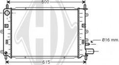 Diederichs DCM2037 - Радиатор, охлаждение двигателя autospares.lv