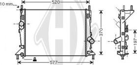 Diederichs DCM2078 - Радиатор, охлаждение двигателя autospares.lv