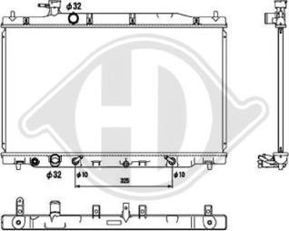 Diederichs DCM2198 - Радиатор, охлаждение двигателя autospares.lv