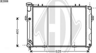 Diederichs DCM2106 - Радиатор, охлаждение двигателя autospares.lv