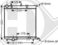 Diederichs DCM2804 - Радиатор, охлаждение двигателя autospares.lv