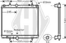 Diederichs DCM2800 - Радиатор, охлаждение двигателя autospares.lv