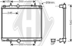 Diederichs DCM2801 - Радиатор, охлаждение двигателя autospares.lv