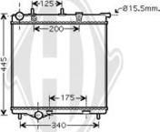 Diederichs DCM2803 - Радиатор, охлаждение двигателя autospares.lv