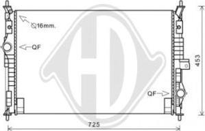 Diederichs DCM2823 - Радиатор, охлаждение двигателя autospares.lv