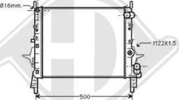 Diederichs DCM2873 - Радиатор, охлаждение двигателя autospares.lv