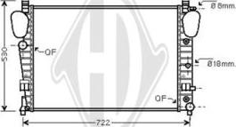 Diederichs DCM2395 - Радиатор, охлаждение двигателя autospares.lv