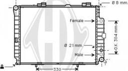 Diederichs DCM2392 - Радиатор, охлаждение двигателя autospares.lv