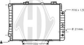 Diederichs DCM2362 - Радиатор, охлаждение двигателя autospares.lv