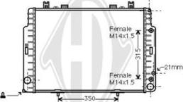 Diederichs DCM2338 - Радиатор, охлаждение двигателя autospares.lv