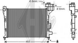 Diederichs DCM2378 - Радиатор, охлаждение двигателя autospares.lv