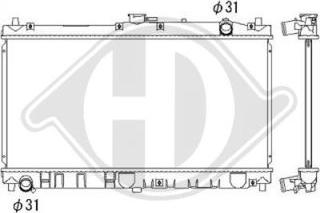 Diederichs DCM2243 - Радиатор, охлаждение двигателя autospares.lv