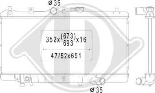 Diederichs DCM2211 - Радиатор, охлаждение двигателя autospares.lv