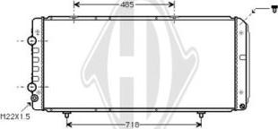 Diederichs DCM2755 - Радиатор, охлаждение двигателя autospares.lv