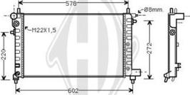 Diederichs DCM2753 - Радиатор, охлаждение двигателя autospares.lv