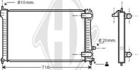 Diederichs DCM2765 - Радиатор, охлаждение двигателя autospares.lv