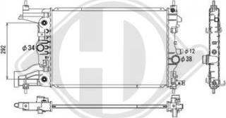 Diederichs DCM2702 - Радиатор, охлаждение двигателя autospares.lv