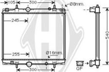 Diederichs DCM2782 - Радиатор, охлаждение двигателя autospares.lv