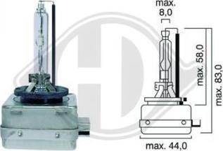 Diederichs LID10002 - Лампа накаливания, фара дальнего света autospares.lv