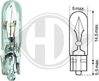 Diederichs LID10085 - Лампа накаливания, освещение щитка приборов autospares.lv