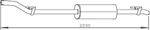 Dinex 56322 - Средний глушитель выхлопных газов autospares.lv