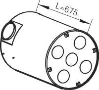 Dinex 80451 - Средний глушитель выхлопных газов autospares.lv