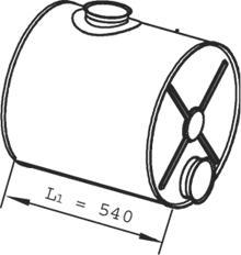 Dinex 21343 - Средний глушитель выхлопных газов autospares.lv