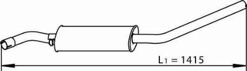 Dinex 74360 - Средний глушитель выхлопных газов autospares.lv