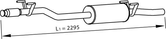 Dinex 74308 - Средний глушитель выхлопных газов autospares.lv