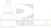 Ditas A2-2484 - Наконечник рулевой тяги, шарнир autospares.lv