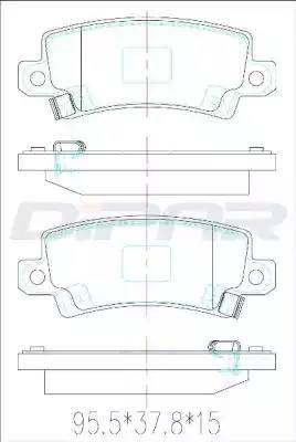 Ditas DFB4450 - Тормозные колодки, дисковые, комплект autospares.lv