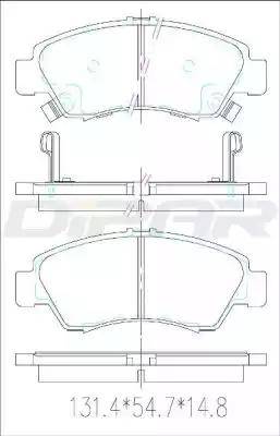 Ditas DFB5242 - Тормозные колодки, дисковые, комплект autospares.lv