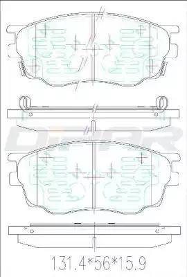 Ditas DFB6319 - Тормозные колодки, дисковые, комплект autospares.lv