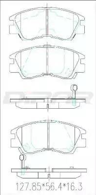 Ditas DFB1958 - Тормозные колодки, дисковые, комплект autospares.lv