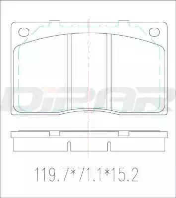 Ditas DFB1386 - Тормозные колодки, дисковые, комплект autospares.lv