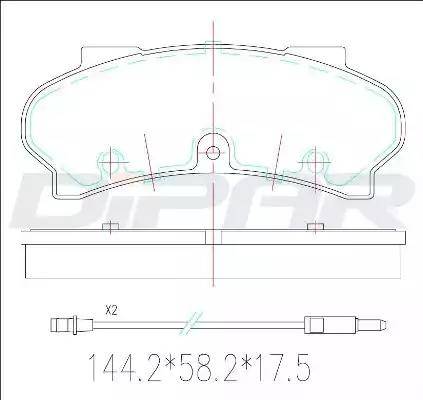 Ditas DFB1294 - Тормозные колодки, дисковые, комплект autospares.lv