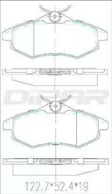 Ditas DFB3490 - Тормозные колодки, дисковые, комплект autospares.lv