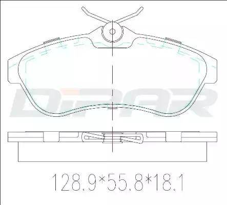 Ditas DFB3492 - Тормозные колодки, дисковые, комплект autospares.lv