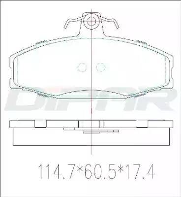 Ditas DFB3060 - Тормозные колодки, дисковые, комплект autospares.lv