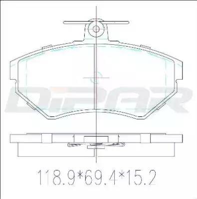 Ditas DFB3088 - Тормозные колодки, дисковые, комплект autospares.lv