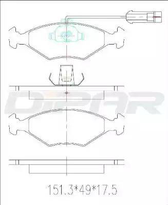 Ditas DFB3180 - Тормозные колодки, дисковые, комплект autospares.lv