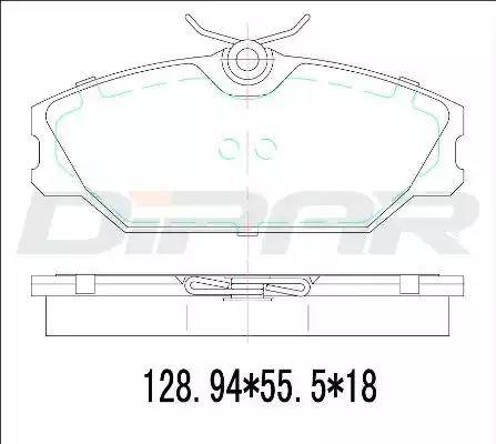 Ditas DFB3310 - Тормозные колодки, дисковые, комплект autospares.lv