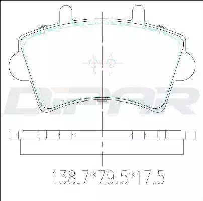 Ditas DFB3384 - Тормозные колодки, дисковые, комплект autospares.lv