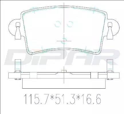 Ditas DFB3385 - Тормозные колодки, дисковые, комплект autospares.lv