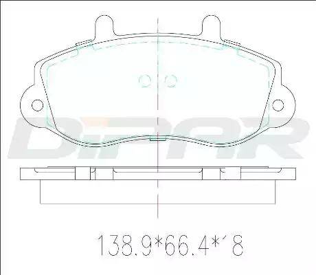 Ditas DFB3260 - Тормозные колодки, дисковые, комплект autospares.lv