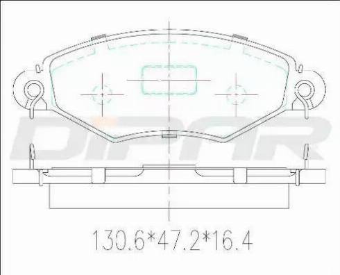 Ditas DFB3222 - Тормозные колодки, дисковые, комплект autospares.lv