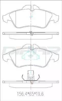 Ditas DFB2940 - Тормозные колодки, дисковые, комплект autospares.lv